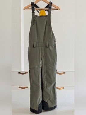 838. Body Glove Technical Snowboard Ski Overalls Bib Olive Green Men's Small